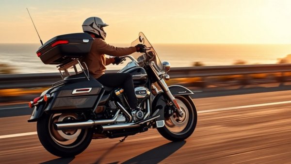 Best value Harley touring bike on coastal highway.