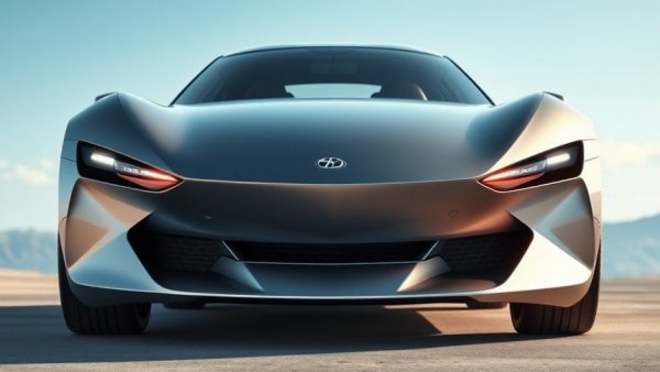 Sleek modern car showcasing futuristic design with vibrant headlight