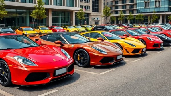 Sleek luxury cars lineup showcasing vibrant designs for IAAI vs Copart in 2026.