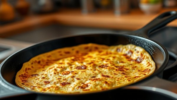 Golden tortillas frying in a skillet highlighting healthy cooking.