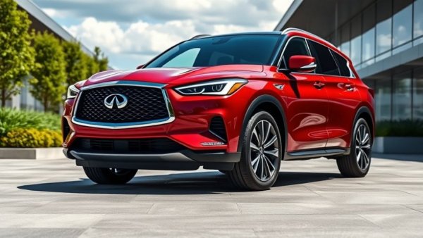 2027 Infiniti QX65 luxury SUV parked in a sleek modern setting