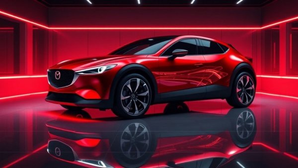 Futuristic Mazda CX-40 concept car with glowing lights