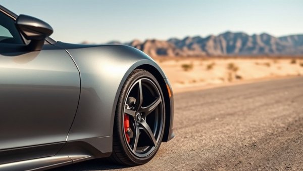 Close-up of modern sports car wheel, best cars 2024.