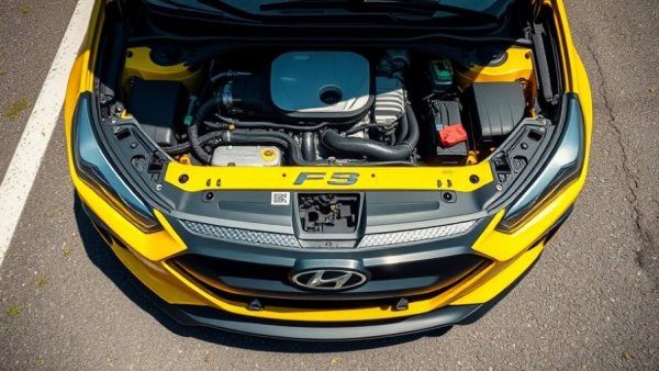 Close-up of the best hybrid cars 2026 engine, hood open, sunny day.