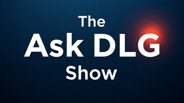 Text reading 'The Ask DLG Show' on dark blue background.