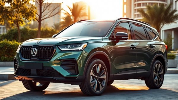 Sleek dark green luxury SUV representing best cars 2024.