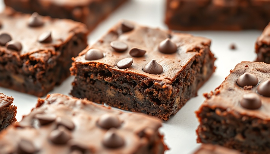 Delicious chocolate banana bread brownies recipe with chocolate chips.