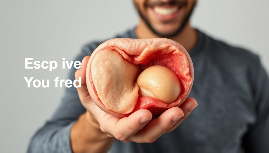 Close-up showing fat model and smiling man with motivational text.