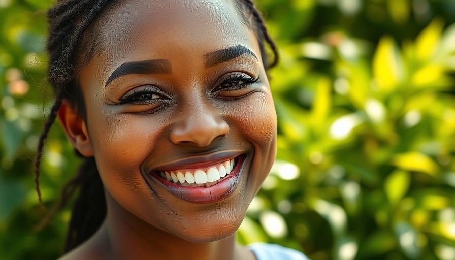 Smiling woman's close-up outdoors, lush background, Breastfeeding Burns Calories