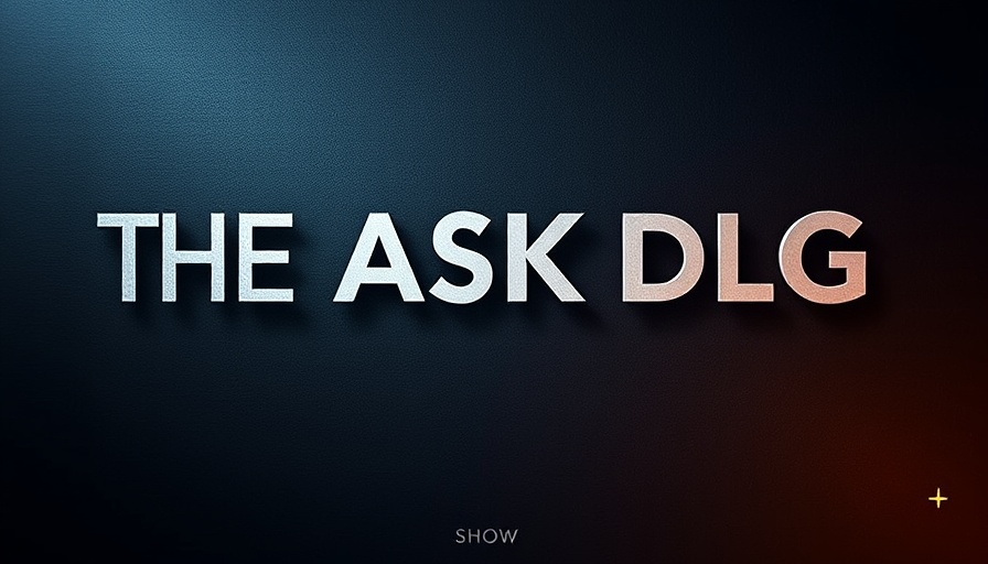 Dark textured background with 'THE ASK DLG SHOW' text, minimalistic design.