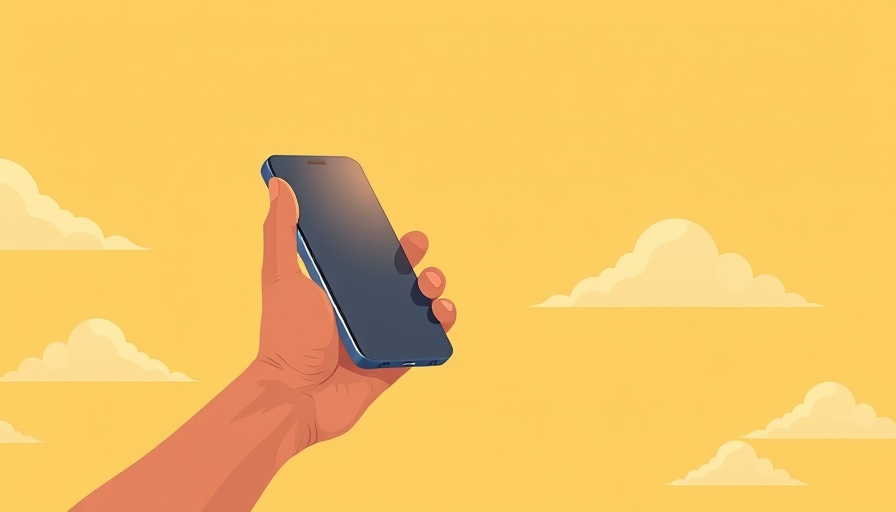 Cartoon hand holding phone amid clouds, symbolizing social media detox benefits.