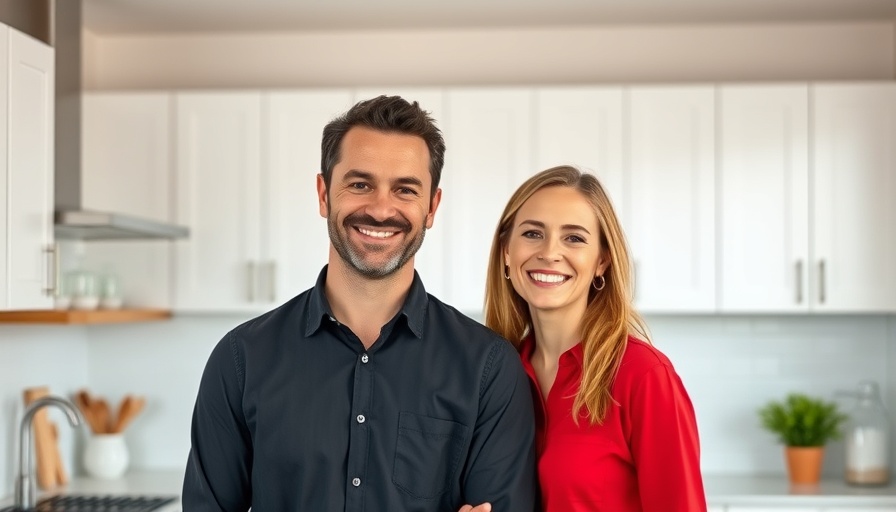 Happy couple in kitchen, embracing healthy lifestyle