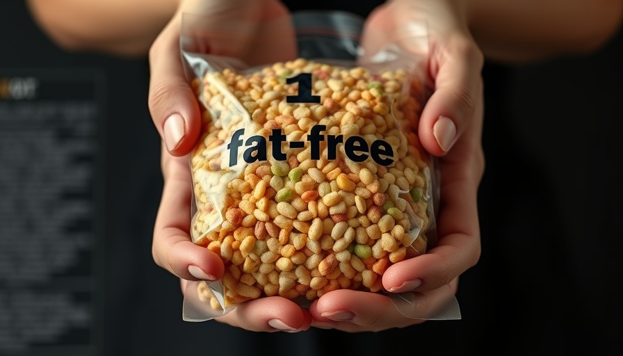 Bag of fat-free food mix promoting healthy living