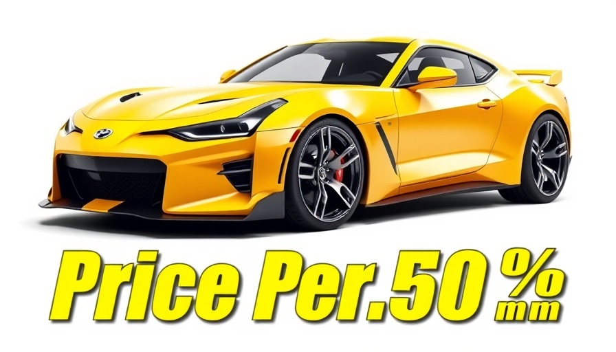 Customized yellow sports car with price highlighting resale value of modified cars.