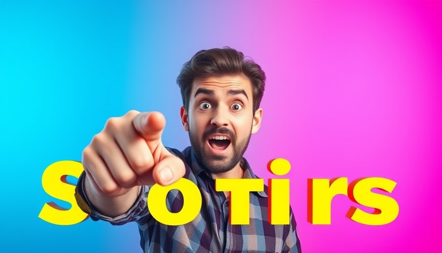 Man pointing at text about reducing liver fat, colorful poster.