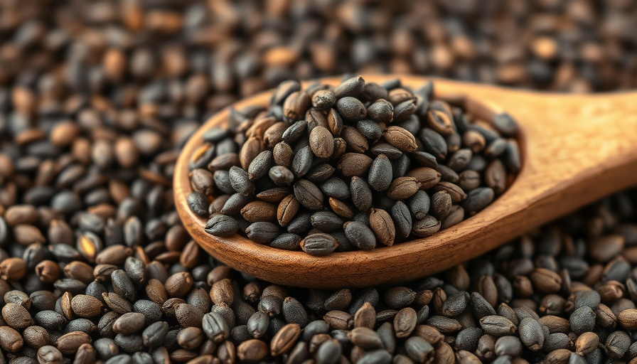 Close-up of black cumin seeds on a wooden spoon showcasing weight loss benefits.