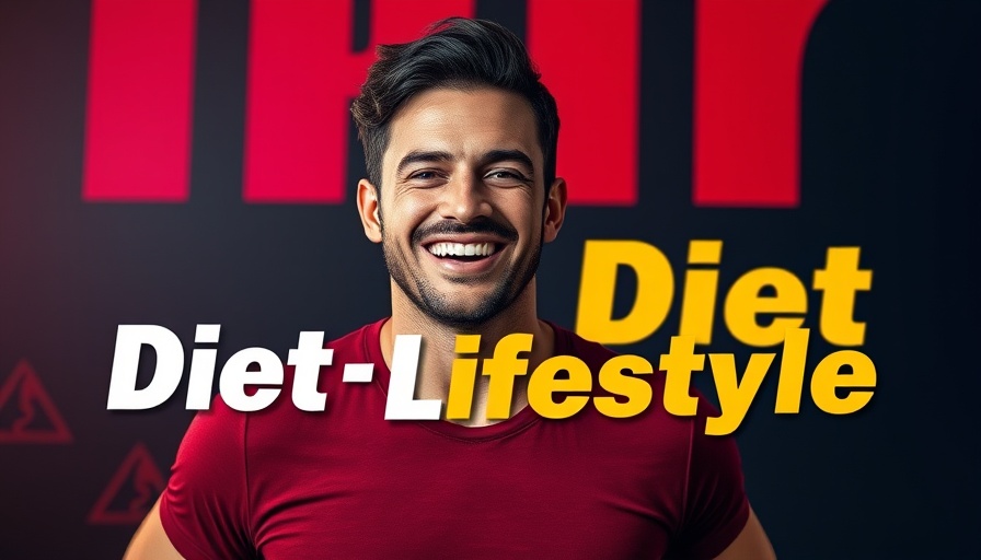Man promoting a healthy lifestyle with 'Diet Lifestyle' text.