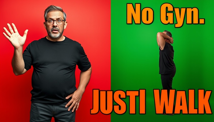 Transformation with walking hacks for belly fat, colorful before-and-after.