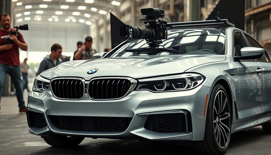 BMW with camera rig showcases automotive storytelling.