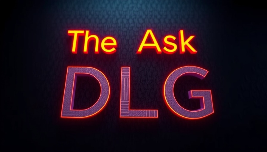 Digital display with 'The Ask DLG Show', dark textured background.
