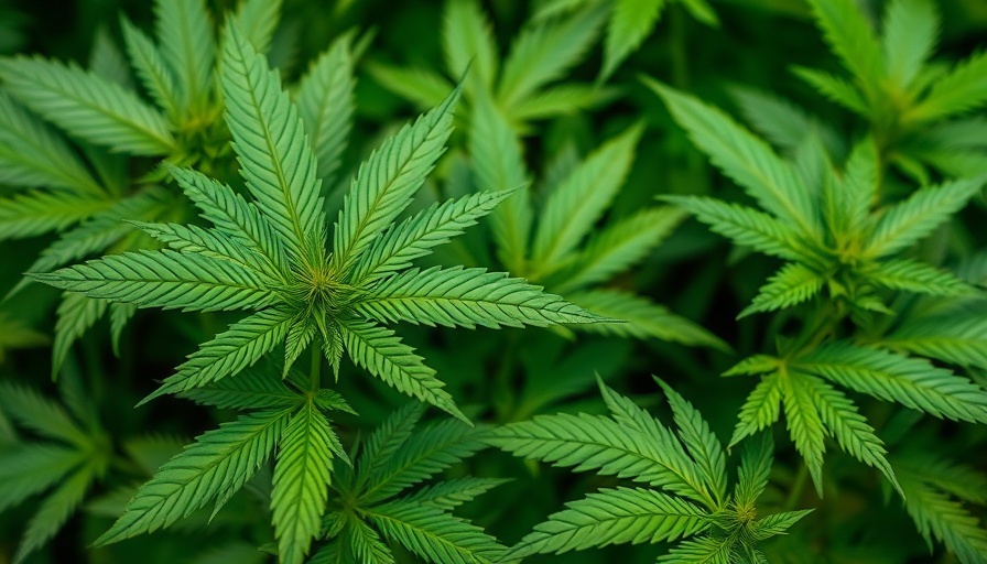 Lush cannabis leaves for inflammatory bowel disease treatment