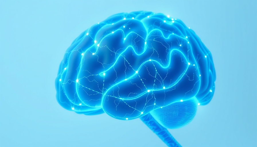 Luminous blue digital brain showcasing enhanced neural activity to boost BDNF levels for mental health.