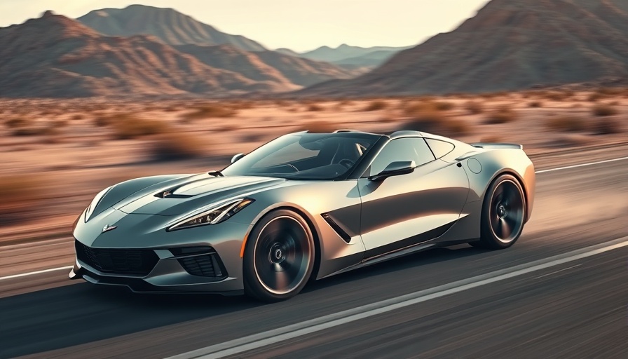 Sleek Chevrolet California Corvette Concept racing on an open track.