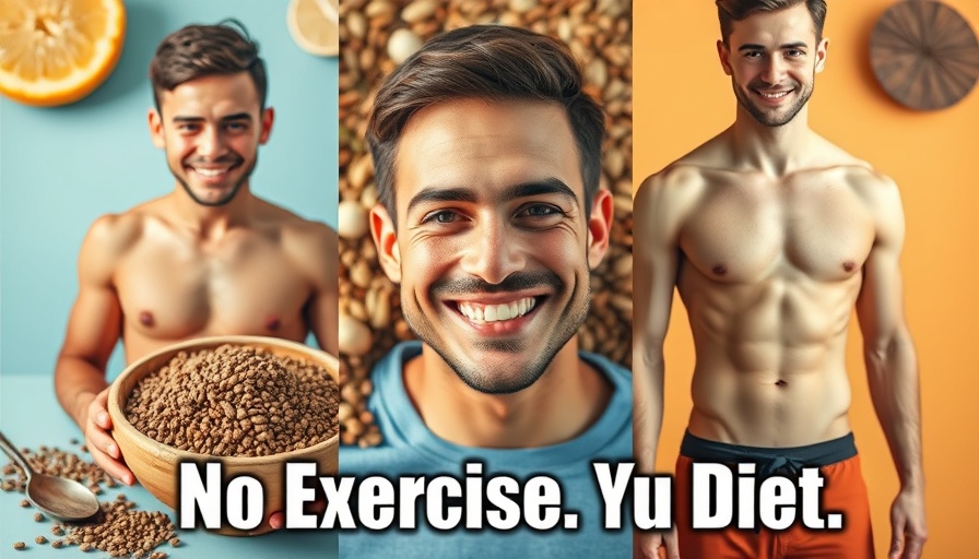 Flatter belly with chia seeds, transformation concept.
