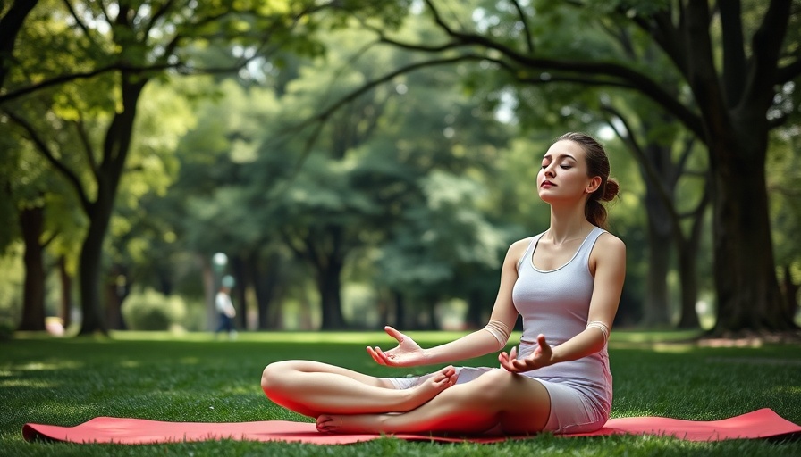 Women meditating outdoors in mindfulness meditation session.