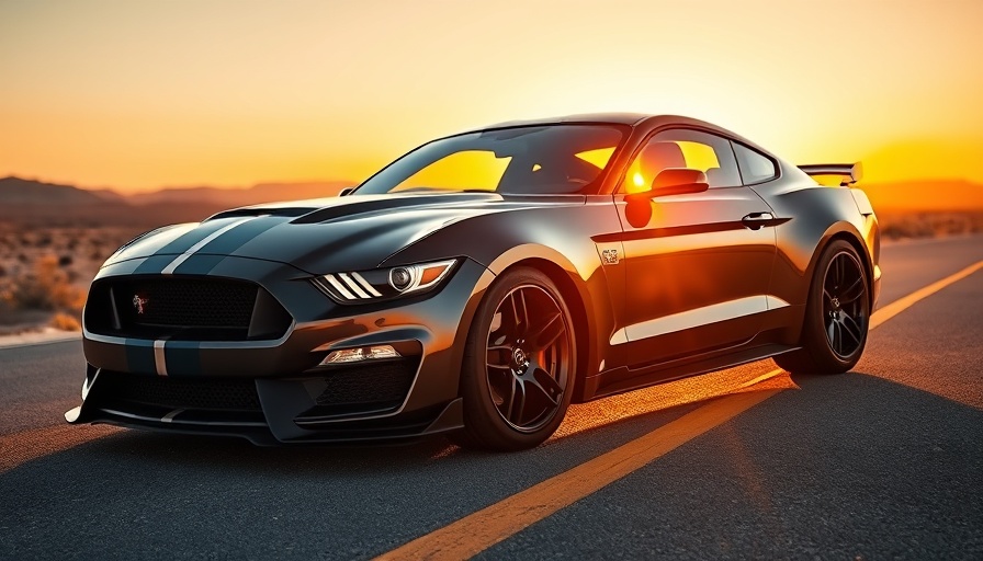 Shelby Super Snake-R at sunset on an open road.