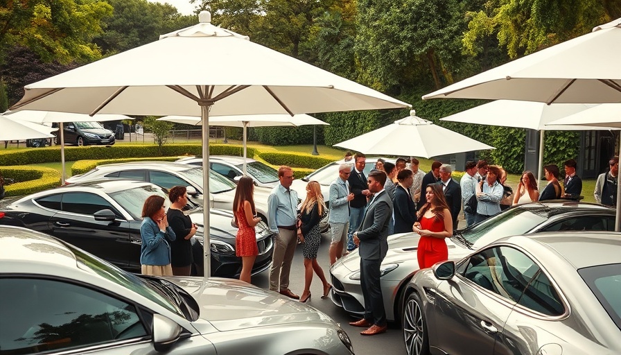 Stylish attendees at luxury car event during Monterey Car Week 2025