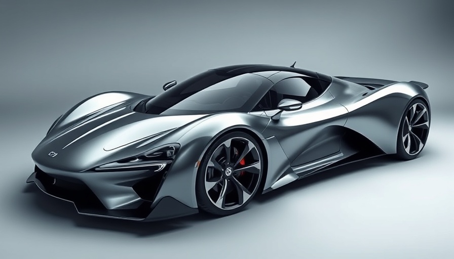 Sleek metallic Gordon Murray S1 LM hypercar in studio setting.