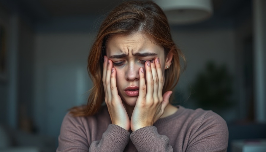 Frustrated young woman indoors, linked to vitamin deficiency diet.