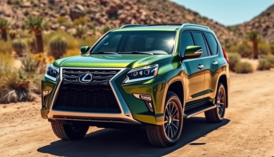 2025 Lexus GX 550 Overtrail+ in a sunny desert landscape, review.