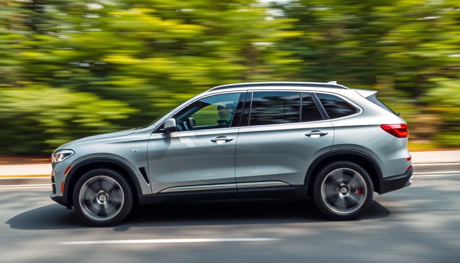 Silver SUV driving on a road under bright daylight, illustrating UK SUV tax implications.
