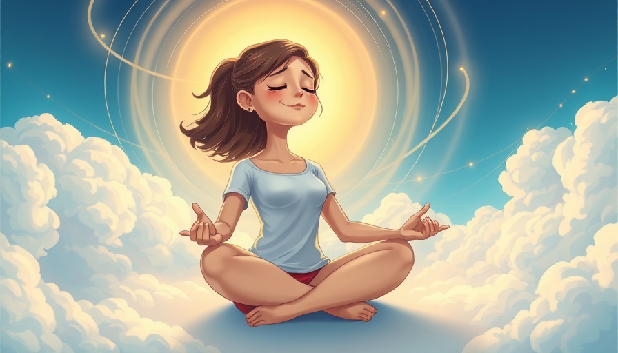 Serene meditation scene illustrating self-care routine.