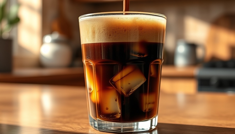 Starbucks protein cold foam over iced coffee with chocolate topping.