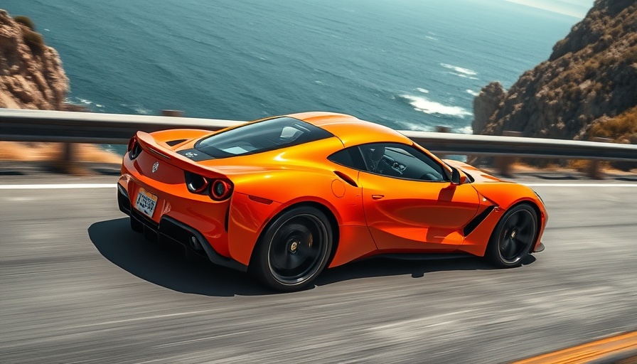 Sleek sports car on scenic coastal road, showcasing best custom car.