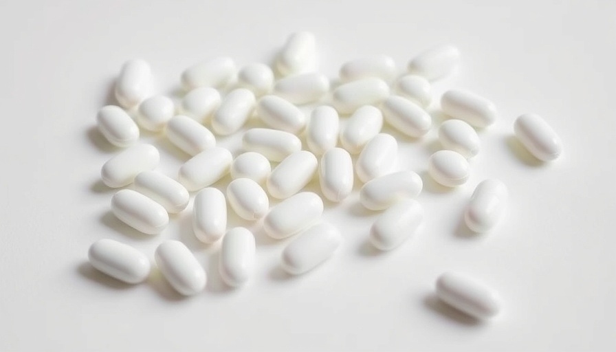 White pills representing longer life on statins.