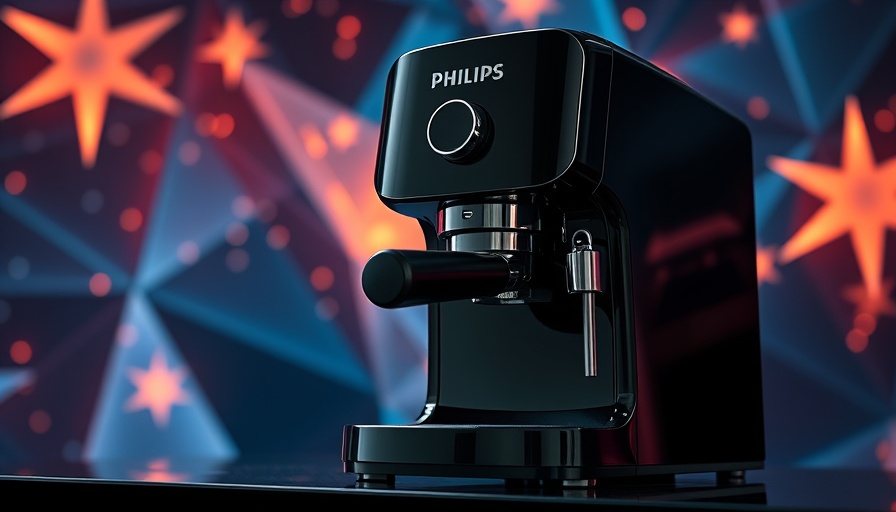 Philips 3200 espresso machine in futuristic sale display.