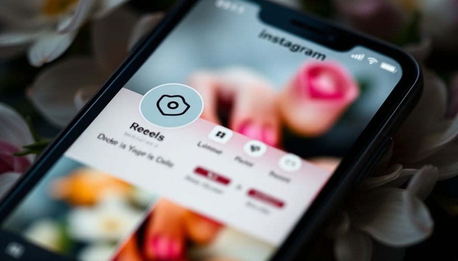 Close-up of Instagram new layout with Reels and DMs on phone screen.