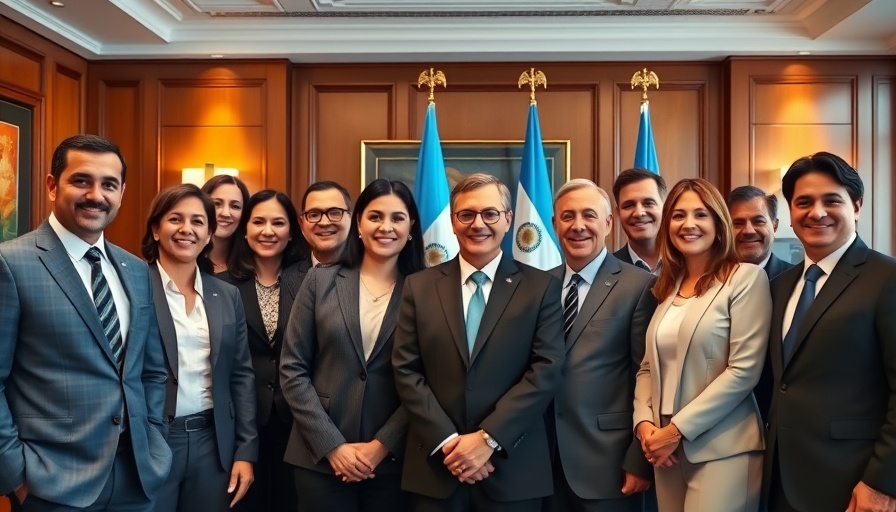 Executives gather in Argentina office, AI data center investment meeting.