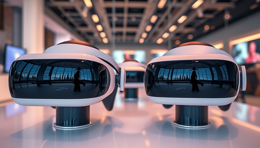 Futuristic Android XR headsets on display at an exhibition.