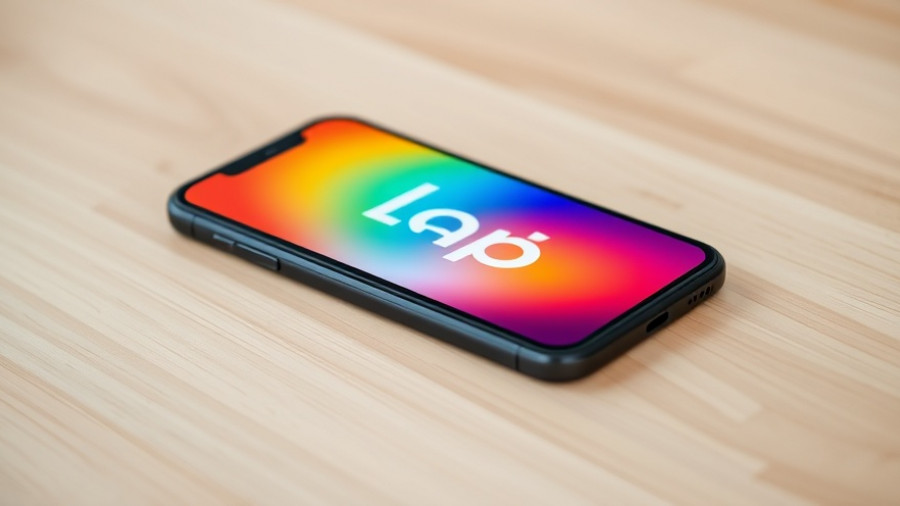 Smartphone with app logo reflecting AI tech advancements.