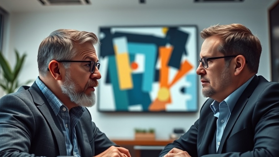 Discussion on ethical use of AI in a video call split-screen.