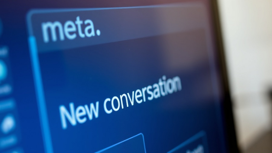 Meta AI interface on screen showing new conversation.