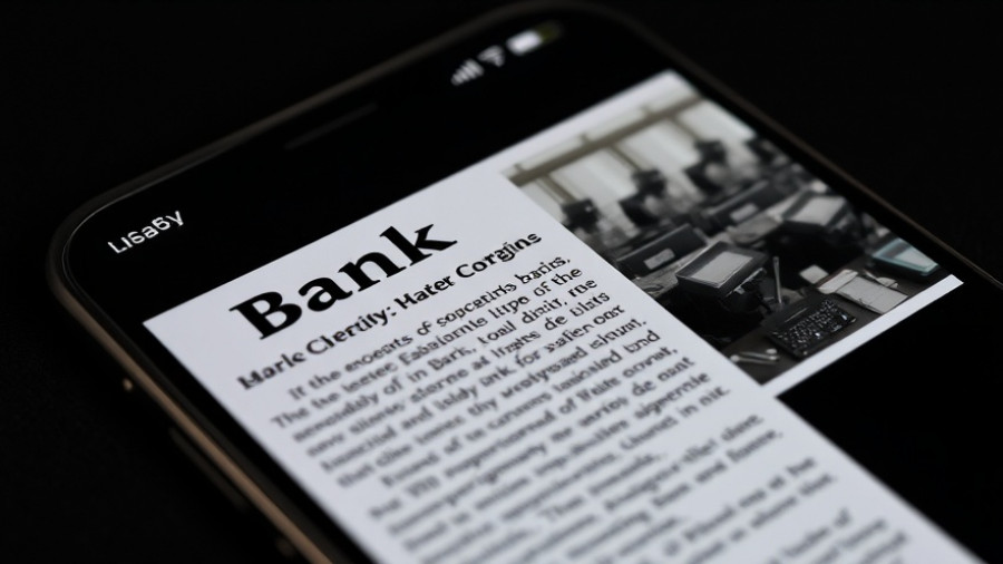 X new link experience engagement on a phone screen with banking article.