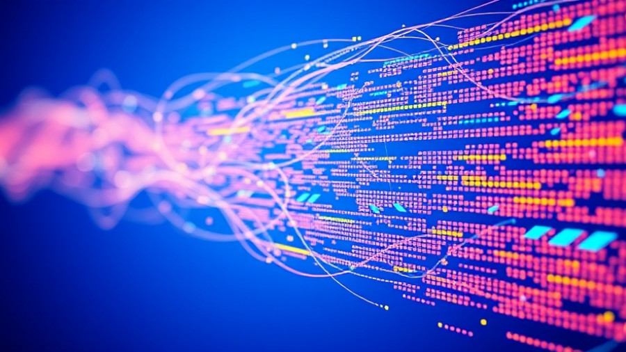 AI automation for entrepreneurs illustrated by digital data flow