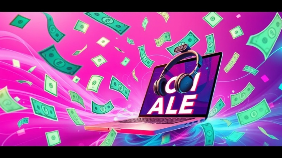 Vibrant illustration of tech gadgets and dollar bills representing Best Tech Deals October 2025.