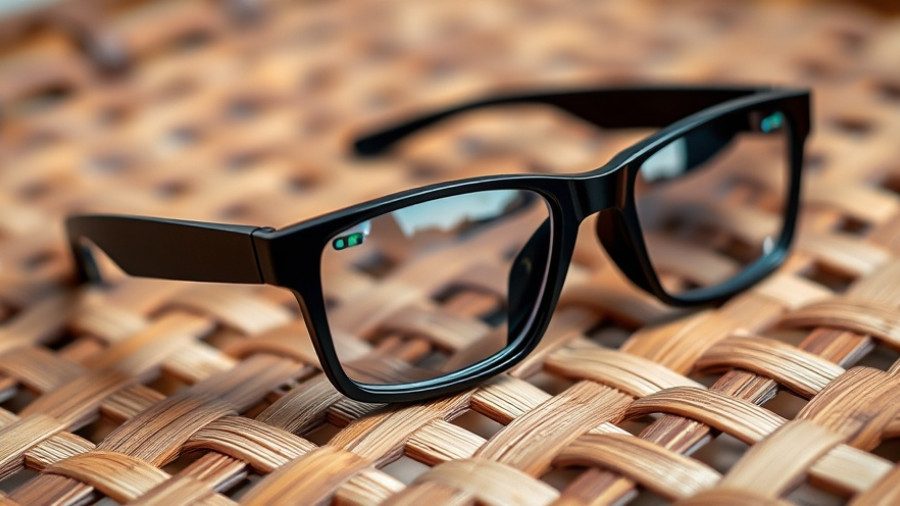 Smart glasses for entrepreneurs on a light wood surface.